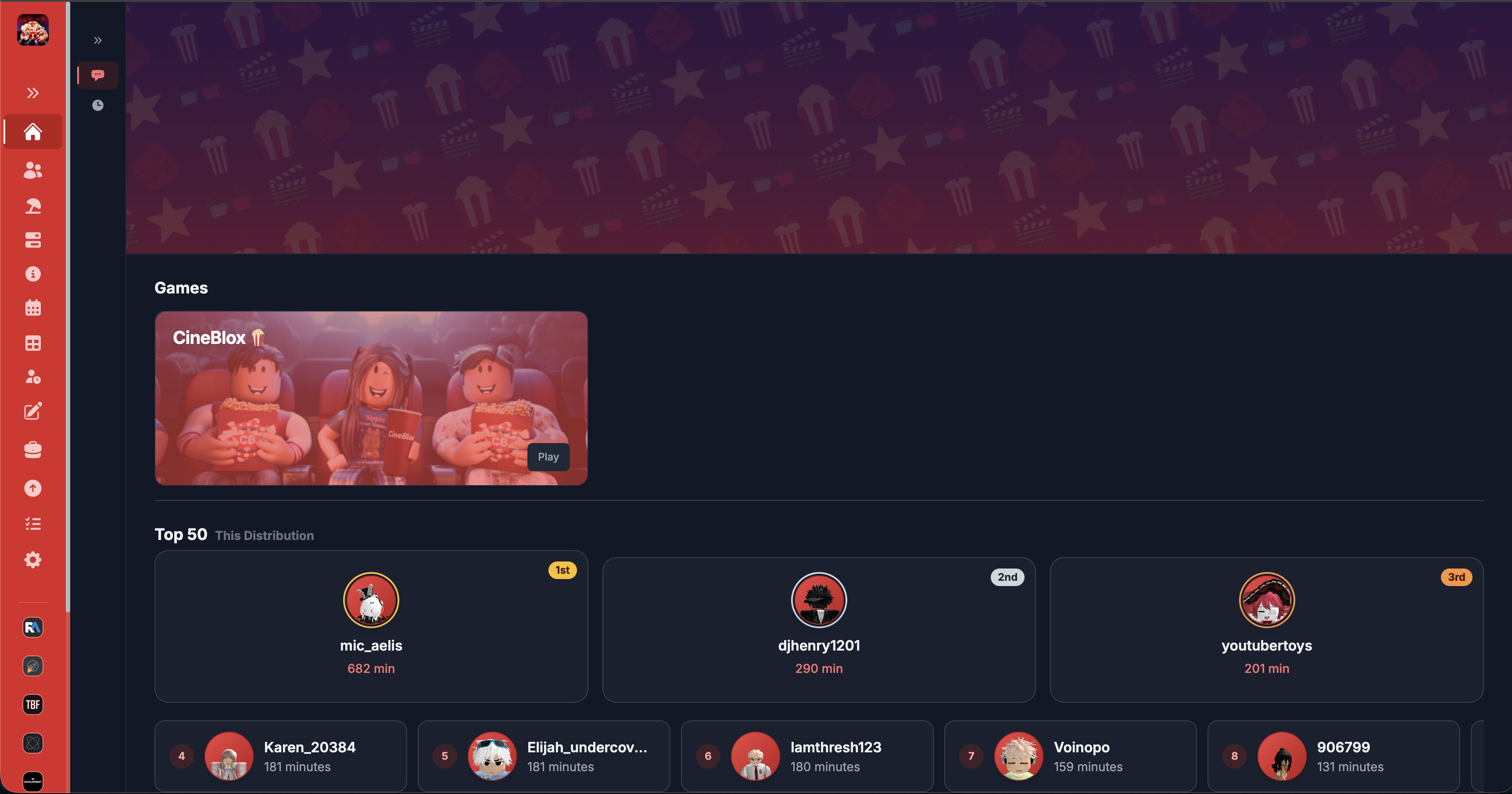 ReAdmin dashboard for the Cineblox community